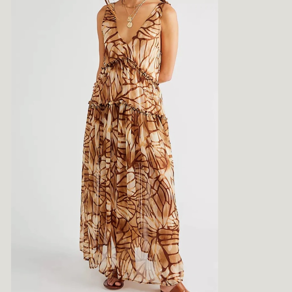 Free People NWT Julianna Sleeveless Flowy Maxi Dress Size - Small - Picture 5 of 17